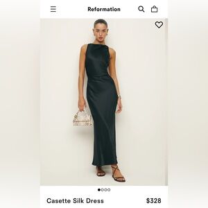 Black 100% silk dress from Reformation